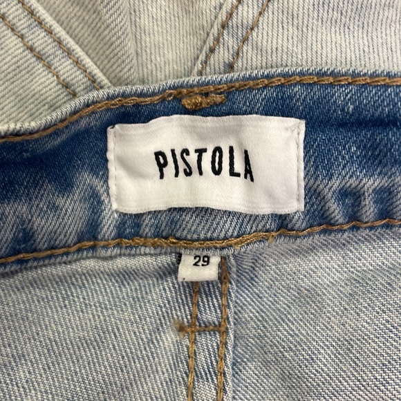 Pistola Nico High Rise Mom Denim Shorts Light Wash - Picture 3 of 4